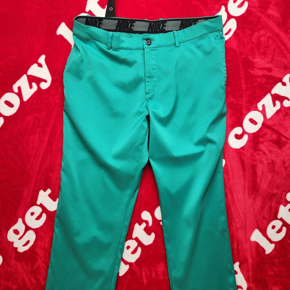 Nike Golf Dri-FIT Pants Men's 38x30 Green Teal Standard Fit Performance Stretch